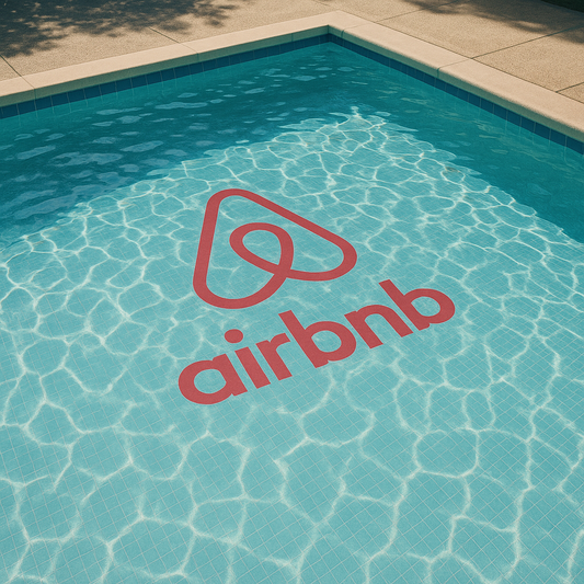 Pool with Airbnb logo